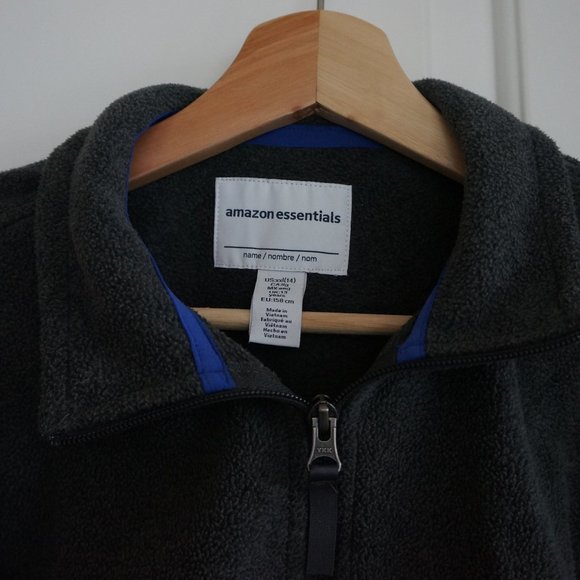 Dark Gray Fleece Quarter-Zip Pullover Jacket - Picture 3 of 4